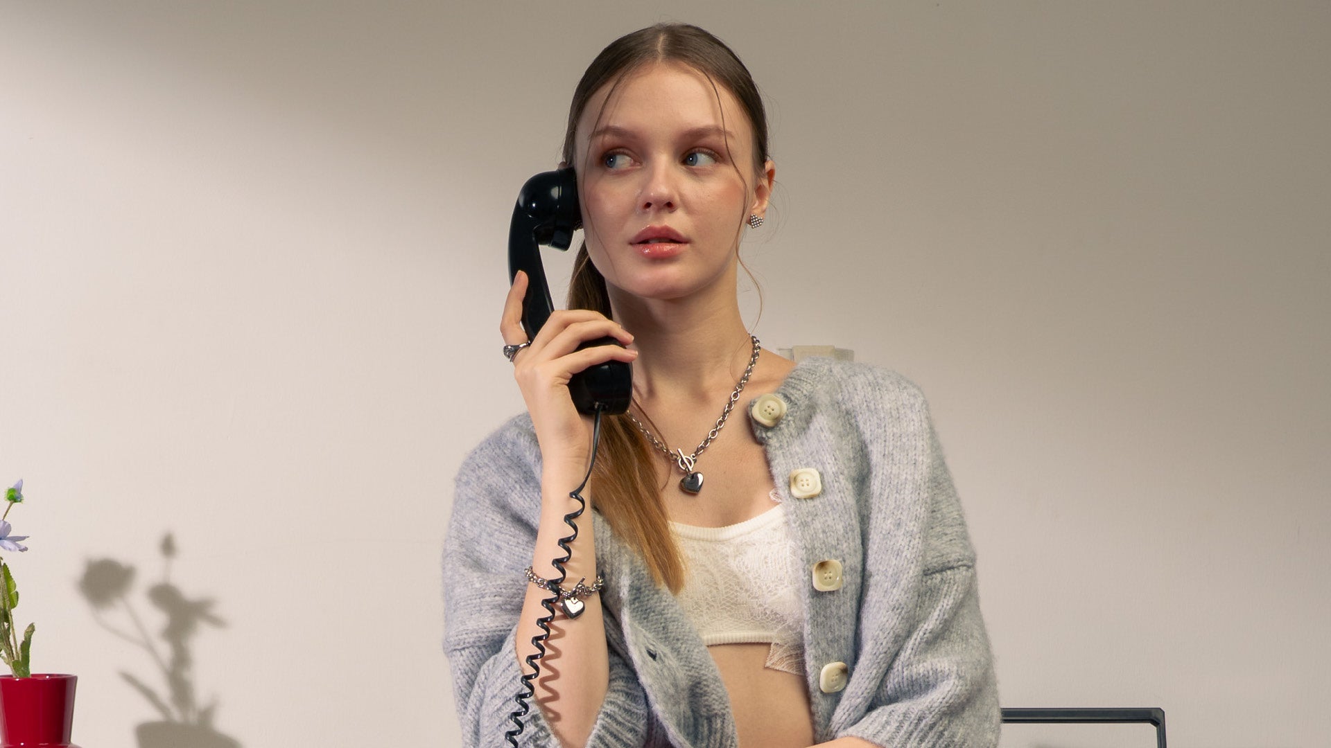 LAVANA heart necklace worn by woman in lifestyle shot showcasing elegant jewellery design