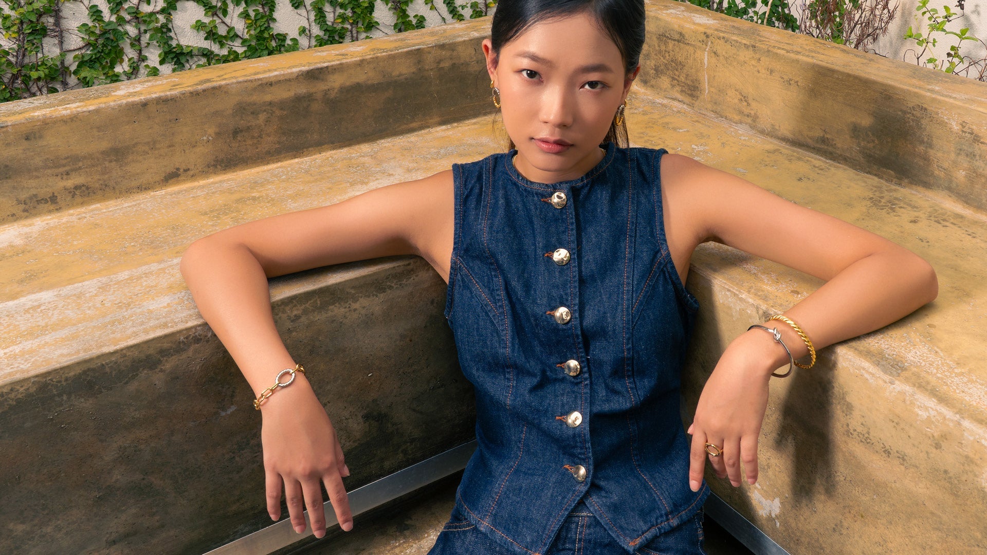 LAVANA new arrivals banner showcasing elegant gold and silver jewellery pieces on model