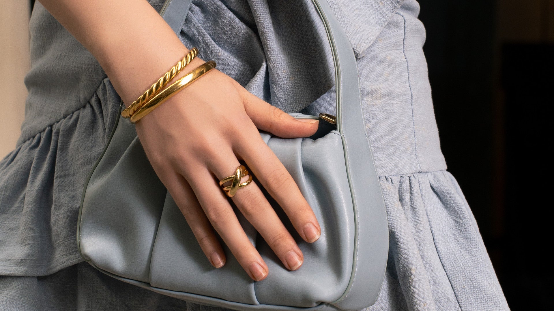 LAVANA elegant gold and silver rings styled for everyday wear on the Rings page banner