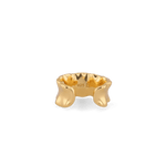 Aria Gold Ear Cuff by LAVANA, organic rippled wide ear cuff