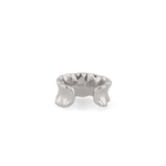 Aria Silver Ear Cuff by LAVANA, organic rippled wide ear cuff