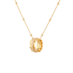 Aurora Gold Diamond Pendant by Lavana, sculptural ripple pendant with lab-grown diamonds angle - 1