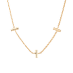 Axis Bar Gold Chain Necklace by Lavana, fine chain with evenly spaced bar stations