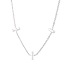 Axis Bar Silver Chain Necklace by Lavana, fine chain with evenly spaced bar stations