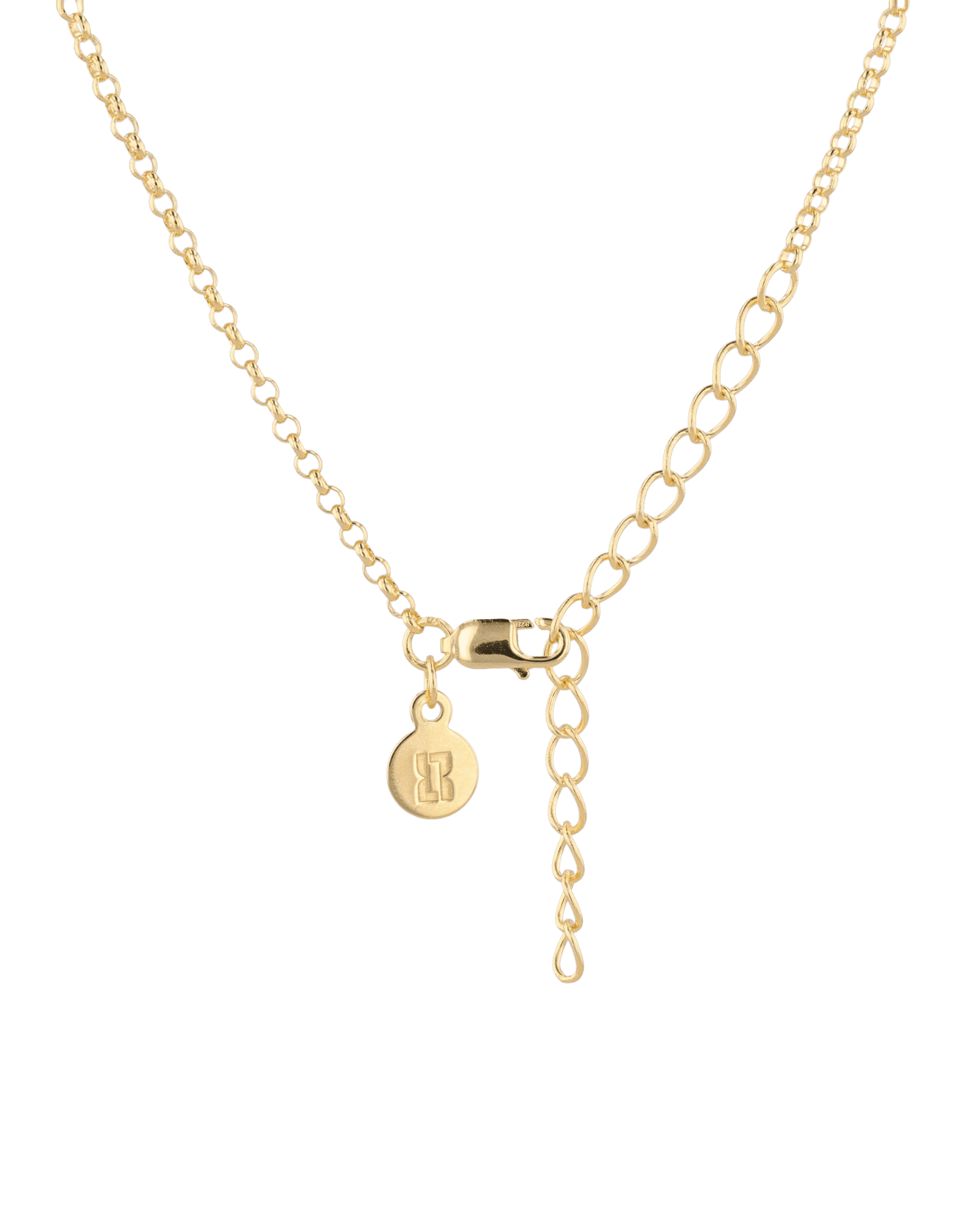 Baby Belcher Gold Chain Necklace by Lavana, with fine, rounded belcher links, clasp