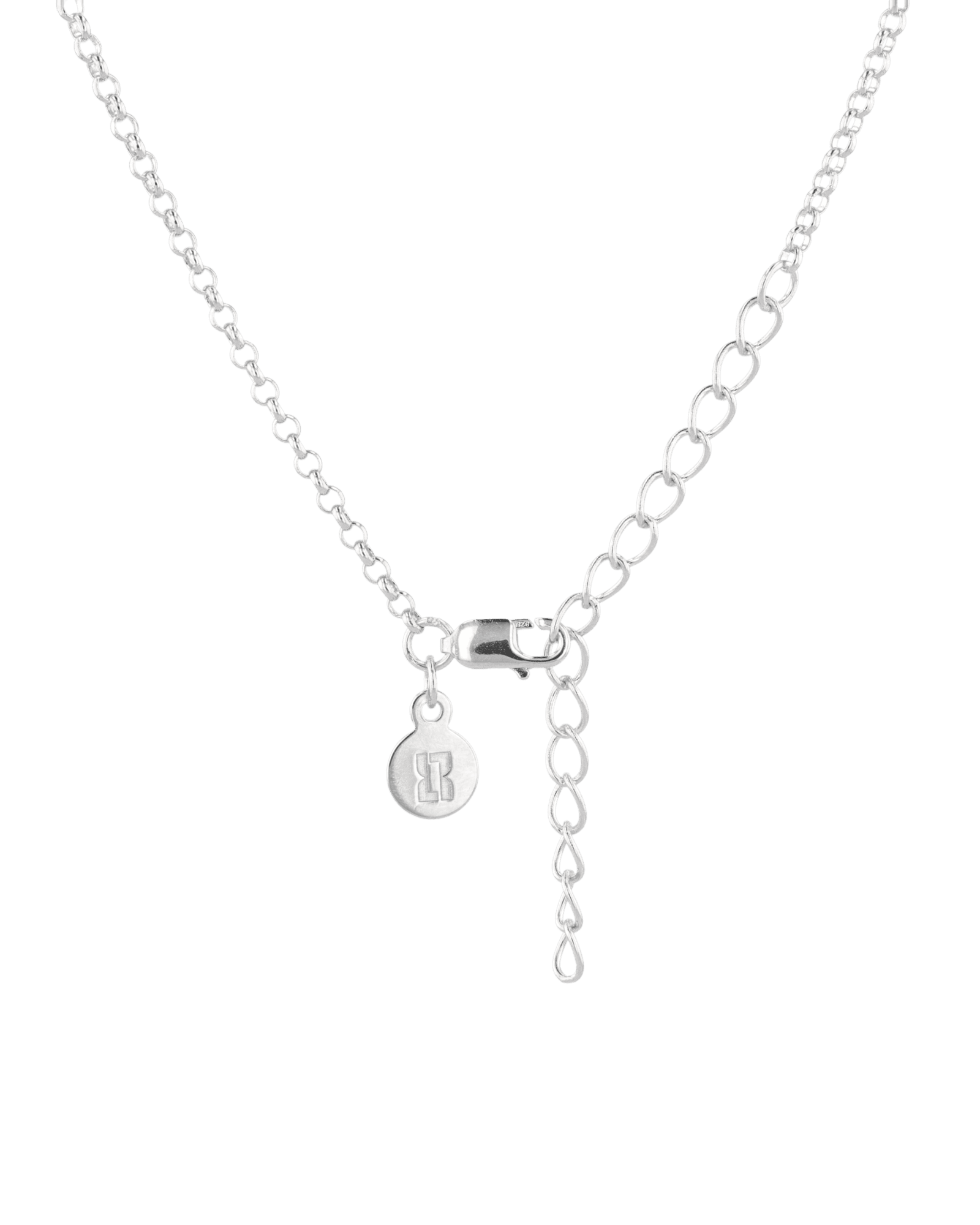 Baby Belcher Silver Chain Necklace by Lavana, with fine, rounded belcher links, clasp