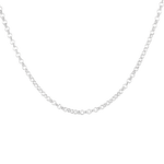 Baby Belcher Silver Chain Necklace by Lavana, with fine, rounded belcher links, front view