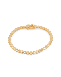 Bailey Gold Beaded Bracelet by Lavana, with polished rounded beads - 1