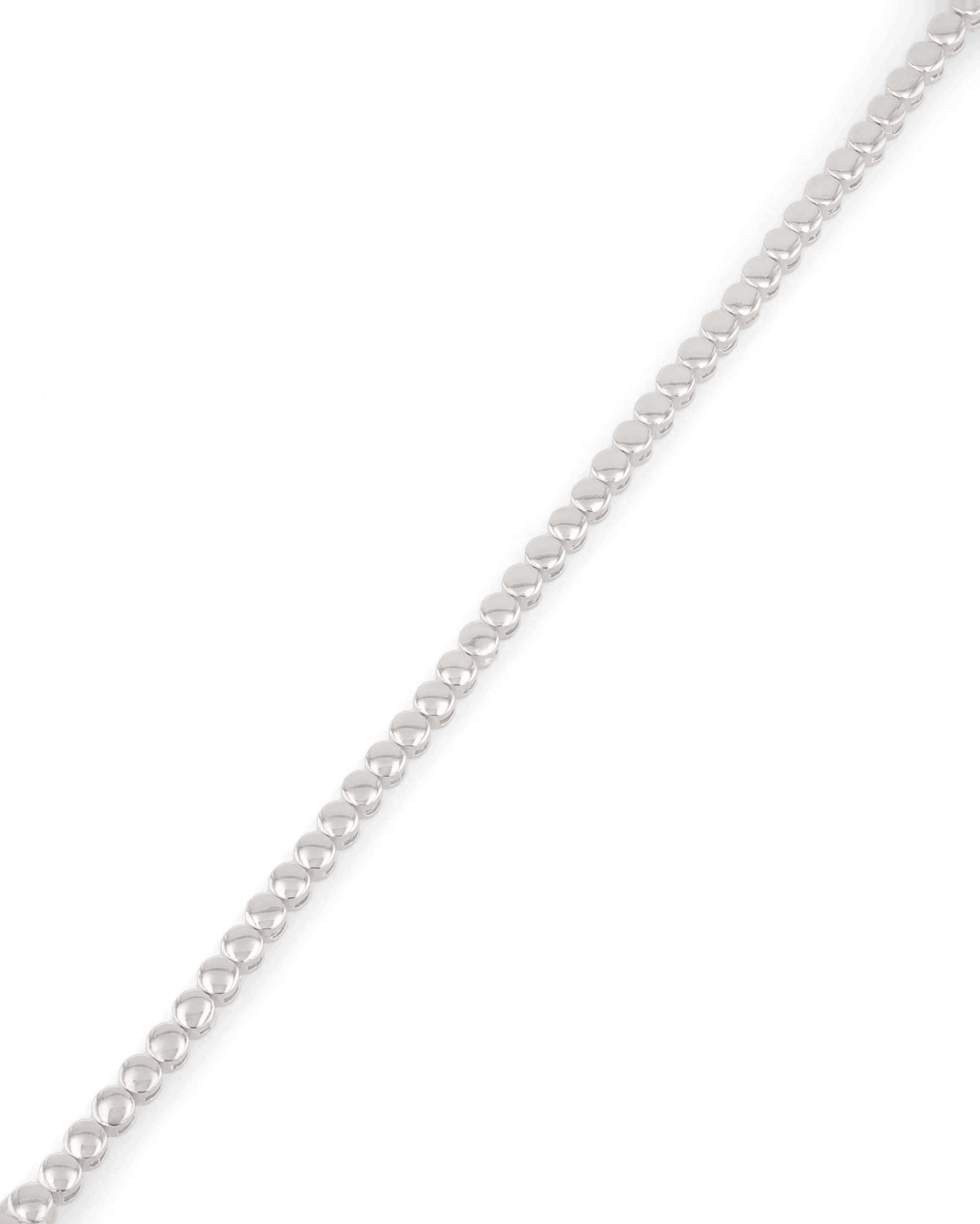 Bailey Silver Beaded Bracelet by Lavana, with polished rounded beads - 2