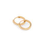 Barcelona Gold Diamond Huggie Earrings by Lavana 18k Gold Vermeil Hoops with Premium Lab Grown Diamonds