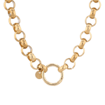 Belcher Charm Gold Chain Necklace by Lavana, chunky belcher links with openable front ring for charms