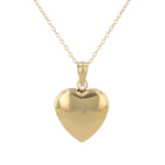 Canvas Heart Locket Necklace Gold by Lavana, polished heart locket on 45cm chain