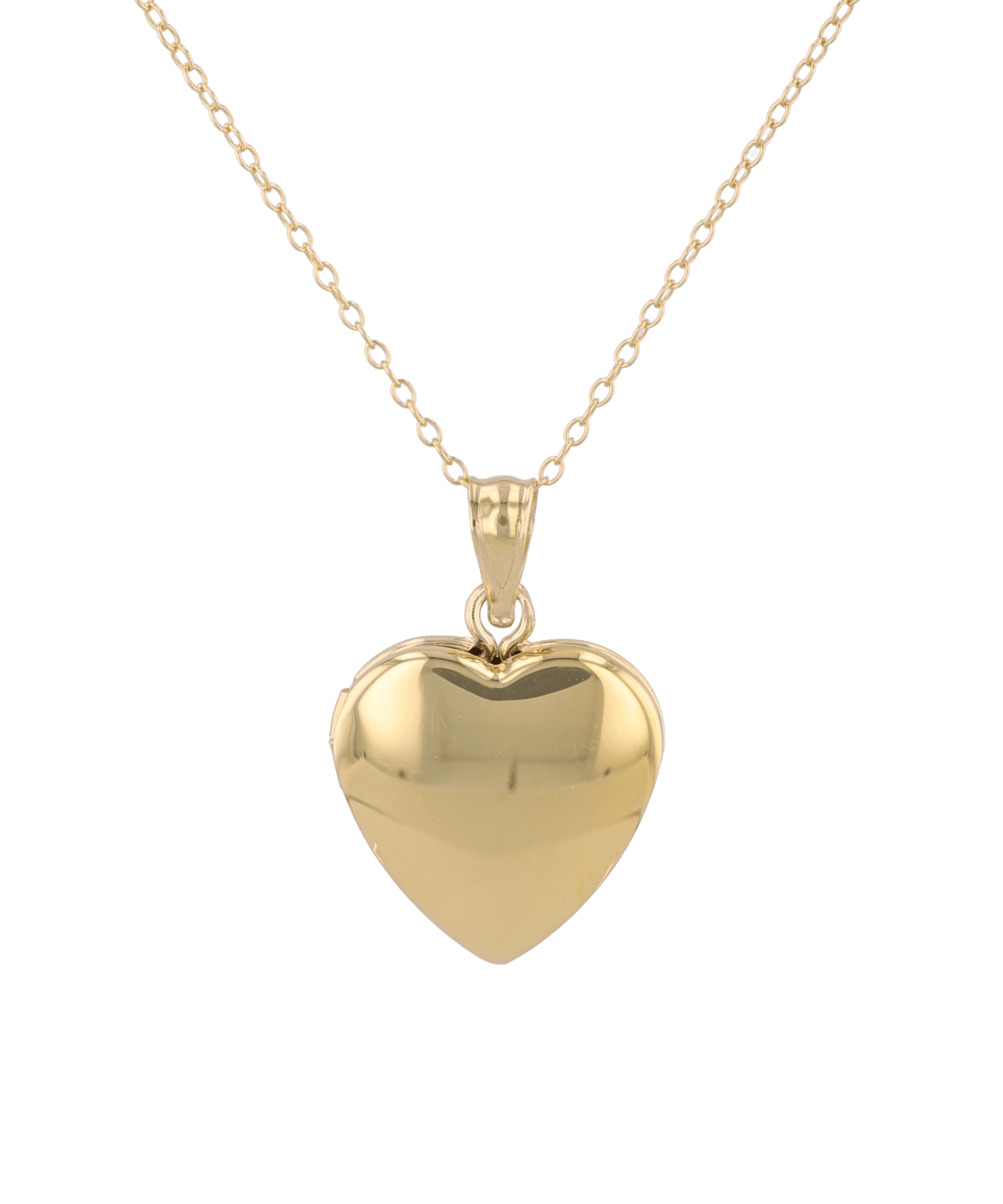 Canvas Heart Locket Necklace Gold by Lavana, polished heart locket on 45cm chain