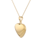 Canvas Heart Locket Necklace Gold by Lavana, polished heart locket on 45cm chain