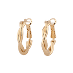 Cascade Gold Hoop Earrings by LAVANA, overlapping arc design with polished finish