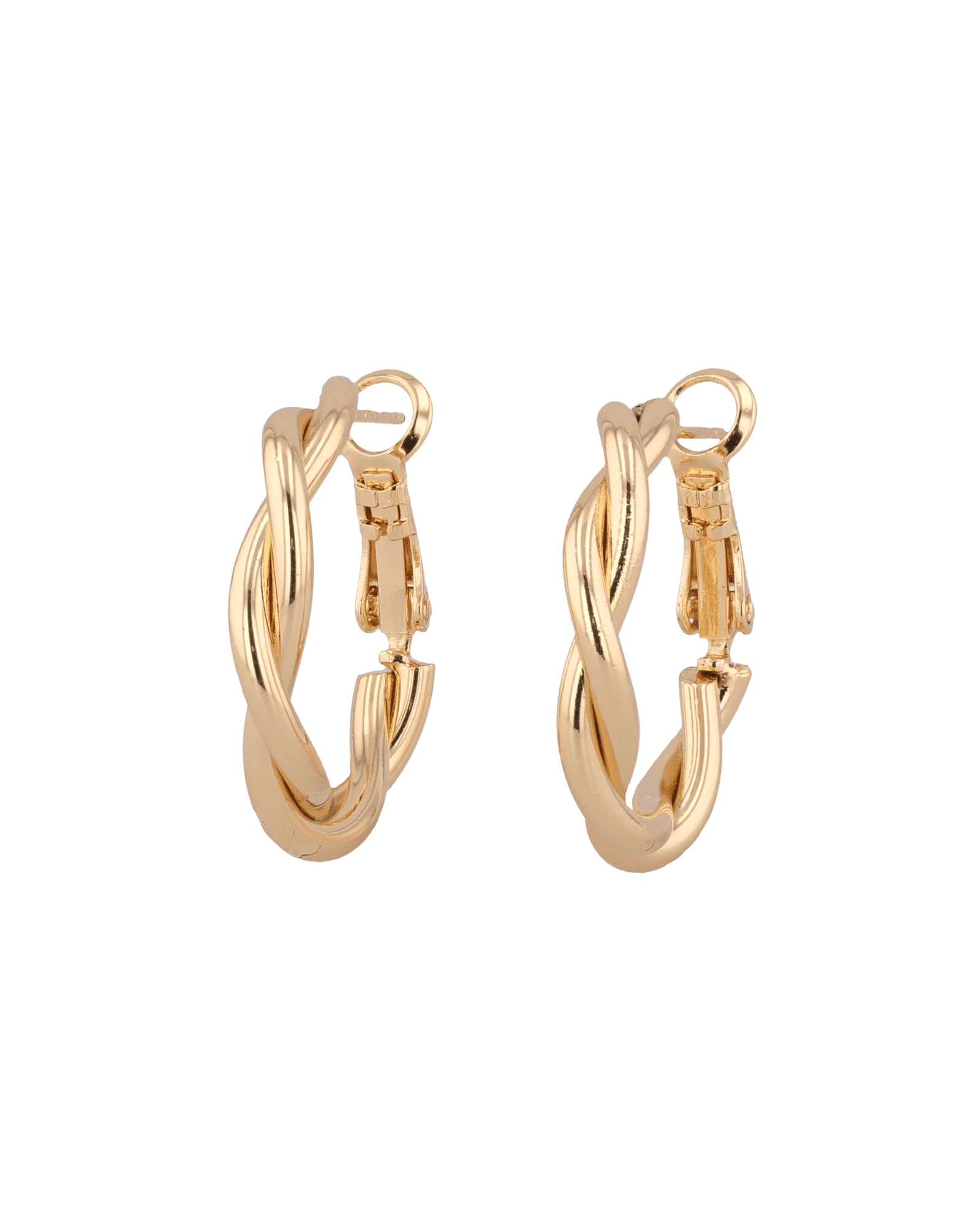 Cascade Gold Hoop Earrings by LAVANA, overlapping arc design with polished finish