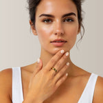 Classic Dome Gold Ring by Lavana on model polished domed band