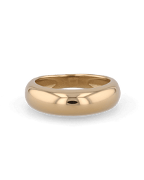 Classic Dome Gold Ring by Lavana, polished domed band