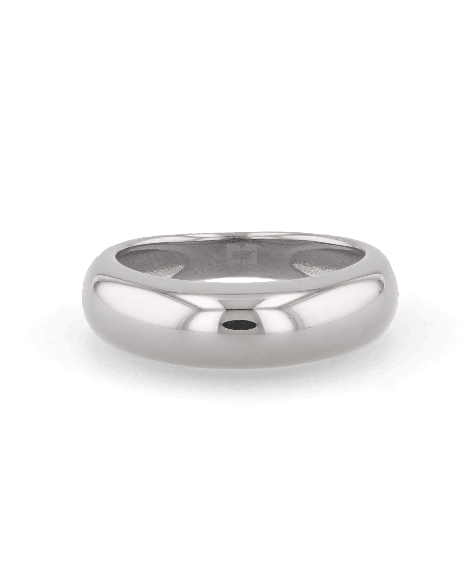 Classic Dome Silver Ring by Lavana, polished domed band