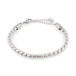 Core Silver Chain Bracelet by Lavana, with sleek cord-style links - 1