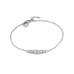 Crescendo silver diamond bracelet by Lavana with graduating bezel set lab grown diamonds and slider adjuster 1