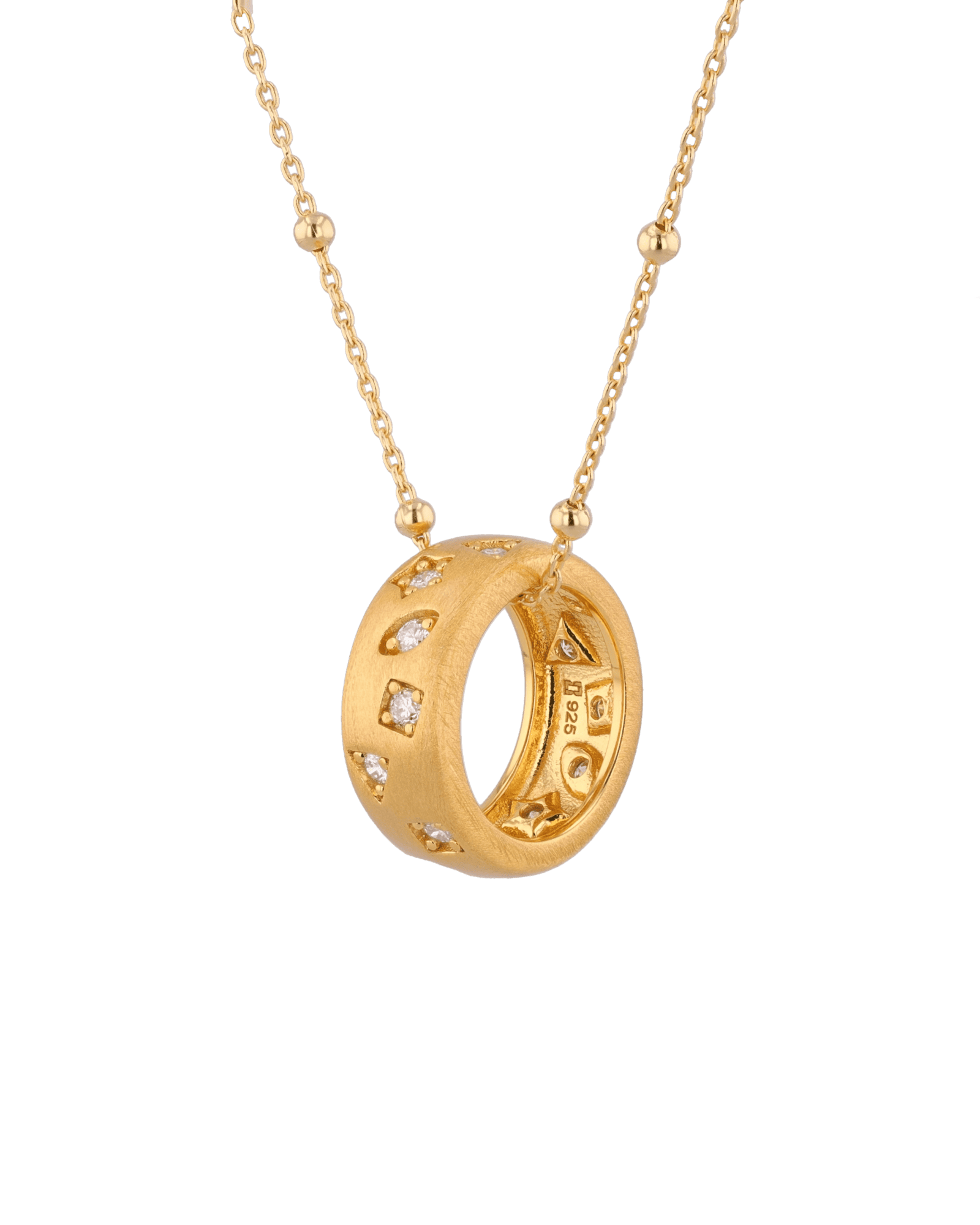 Dancing Stars Gold Pendant by Lavana with lab grown diamond accents