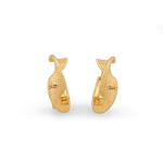 Disco Mesh Gold Hoop Earrings by LAVANA, Twisty mesh texture with polished shine