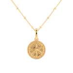 Discovery Compass Pendant by Lavana in 18k gold plated sterling silver on coin disc
