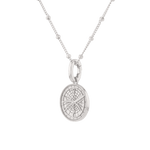 Discovery Compass Pendant by Lavana in polished sterling silver on coin disc