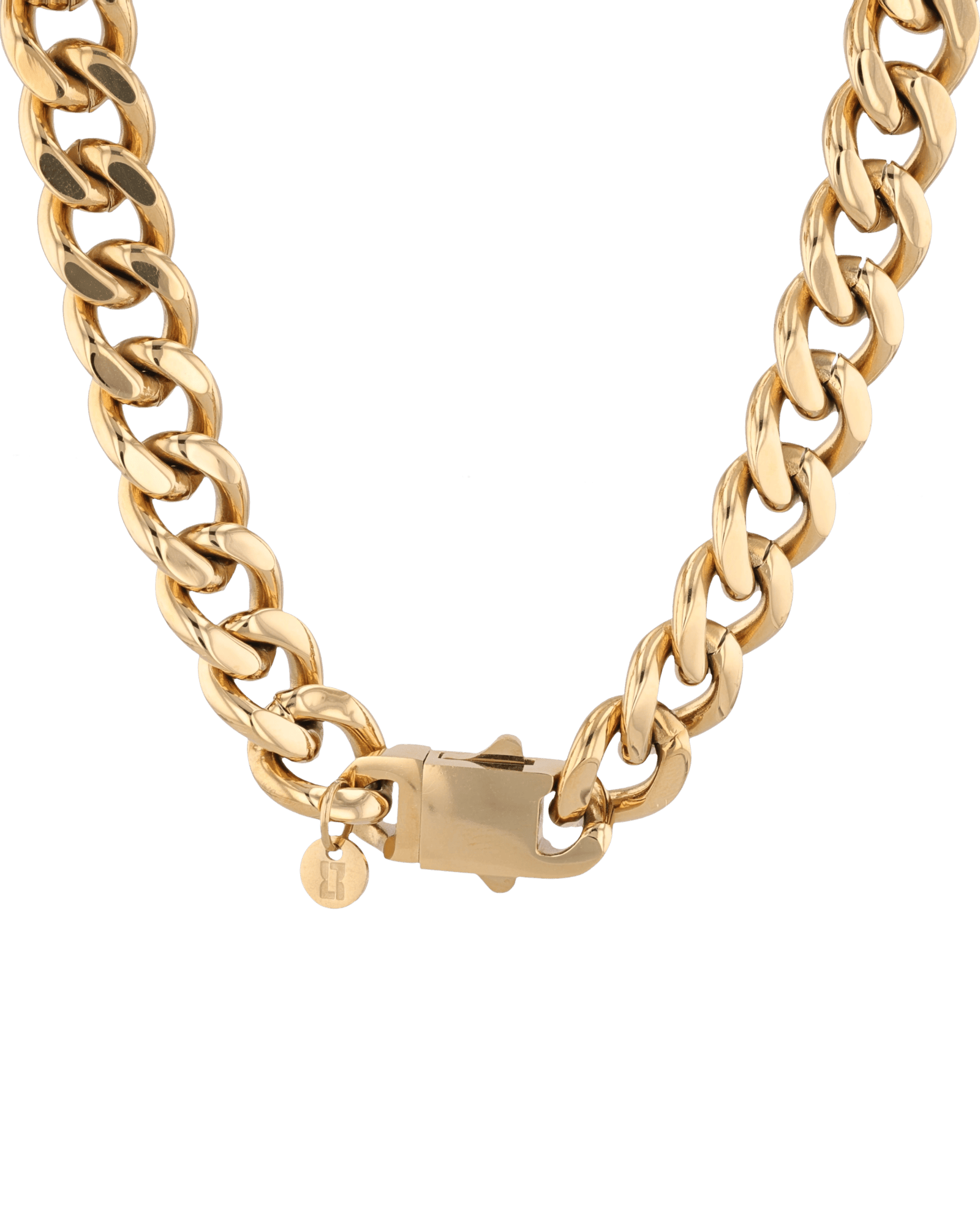 Downtown Cuban Gold Chain Necklace by Lavana, chunky polished Cuban links