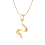 Fluid Gold Pendant by Lavana, with sculptural wave silhouette angle - 2