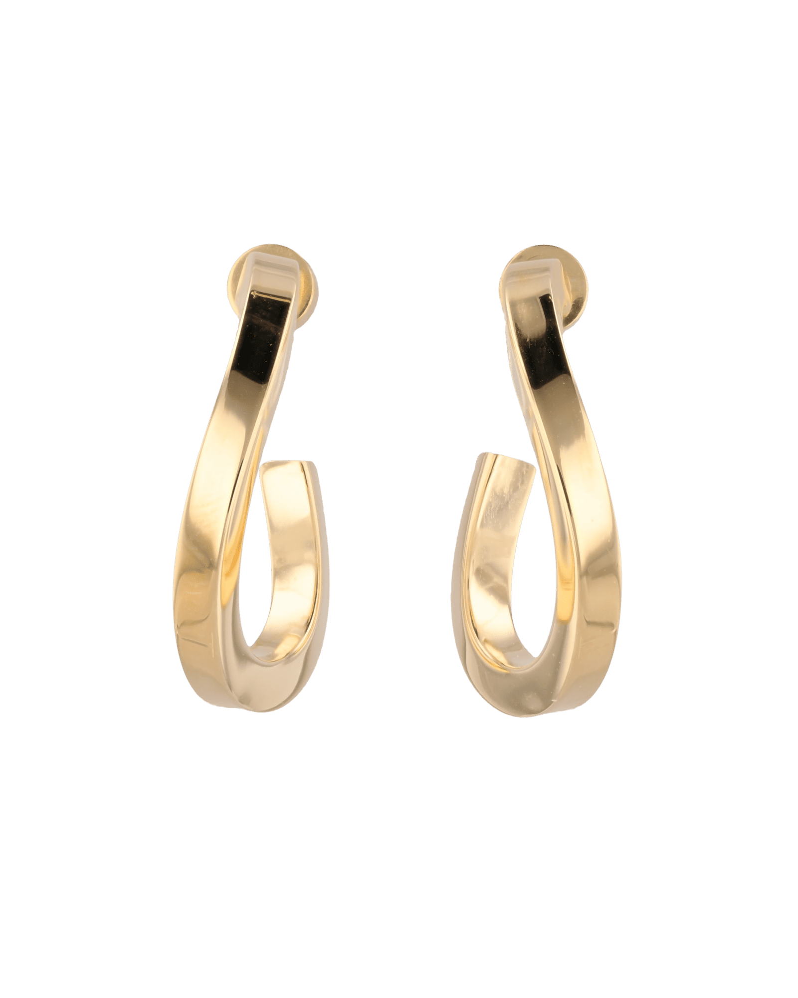 Formation Gold Hoop Earrings by Lavana, sculpted full hoops with light textured contours