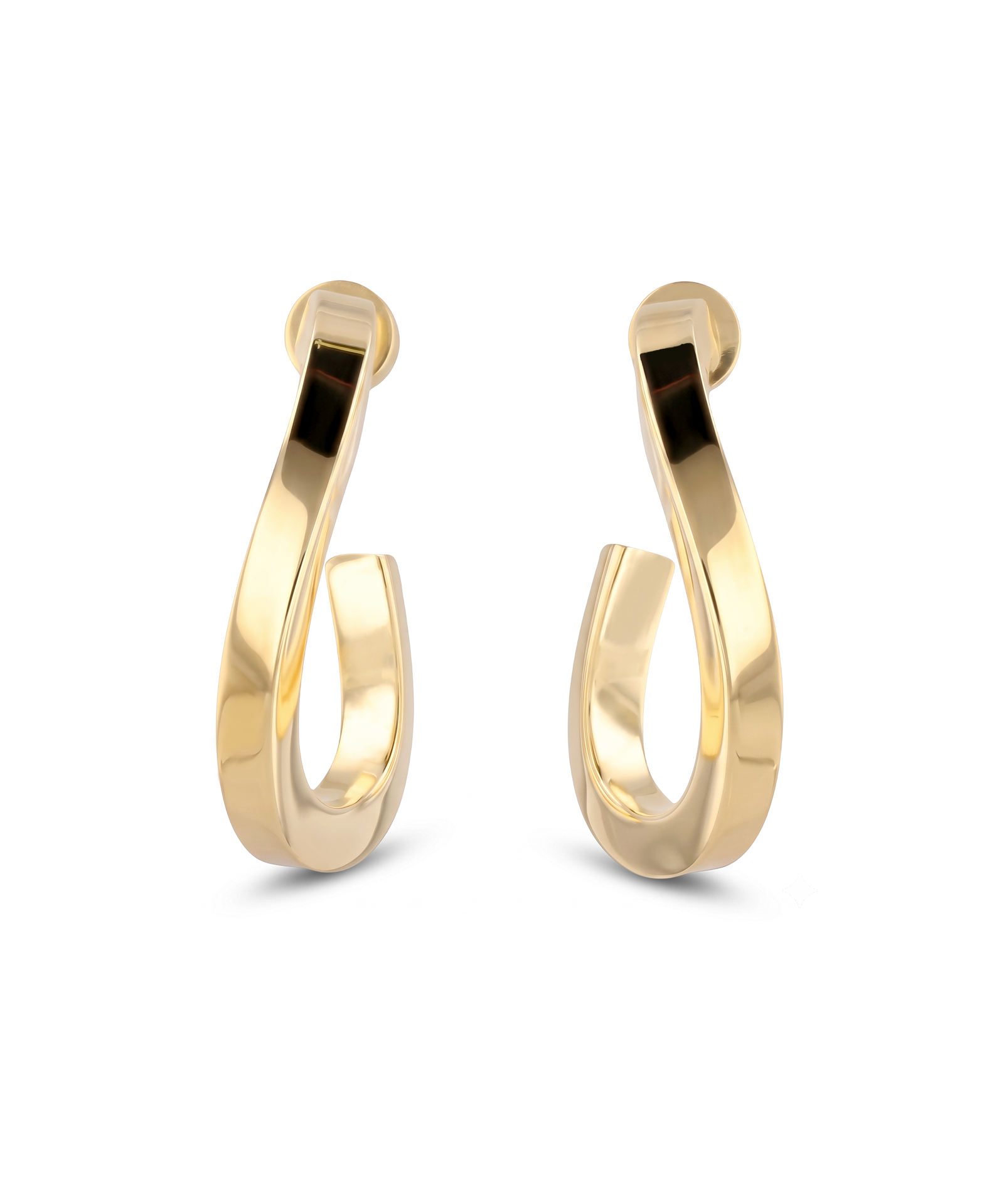 Formation Gold Hoop Earrings by Lavana, sculpted full hoops with light textured contours