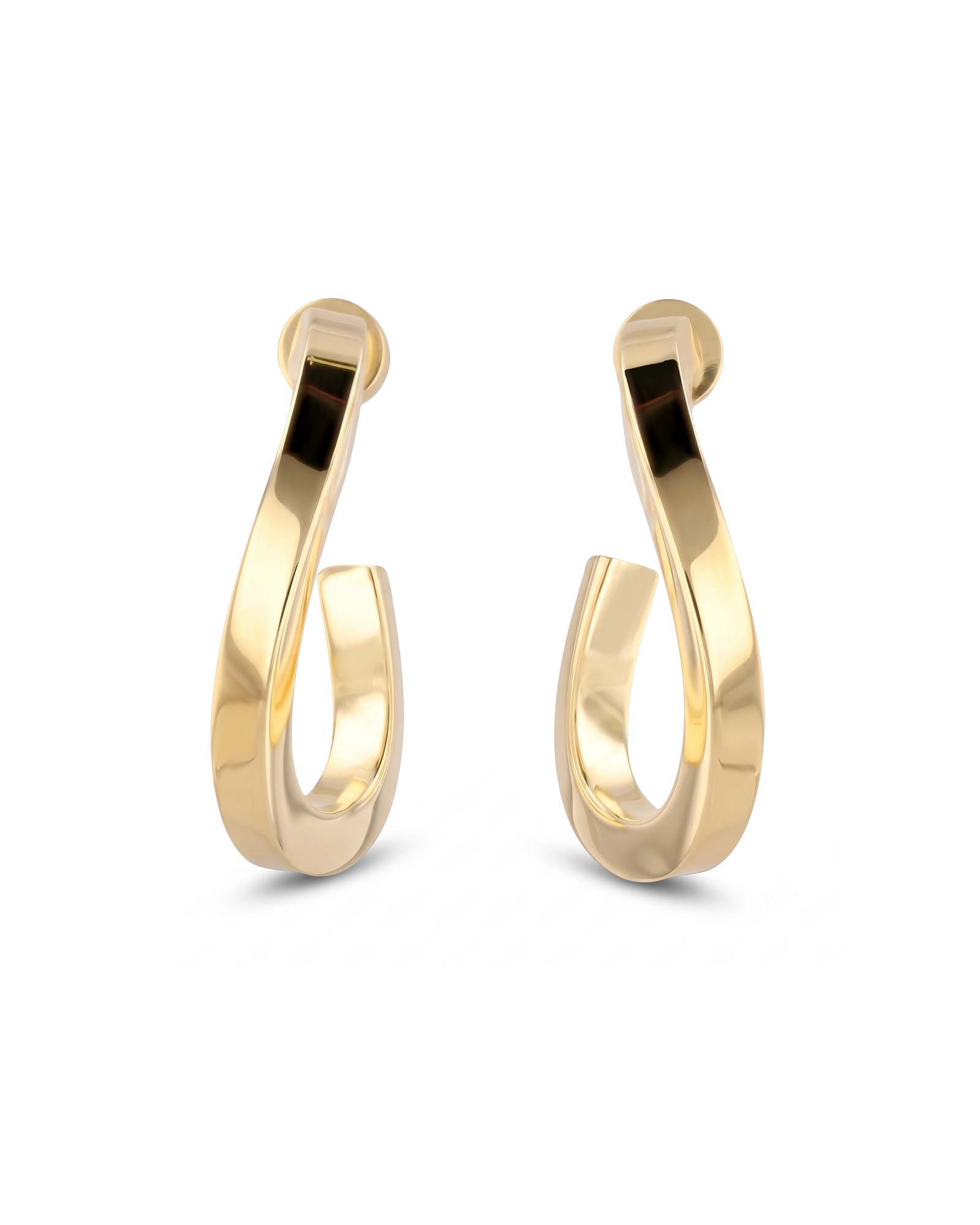 Formation Gold Hoop Earrings by Lavana, sculpted full hoops with light textured contours