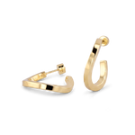 Formation Gold Hoop Earrings by Lavana, sculpted full hoops with light textured contours