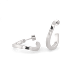 Formation Silver Hoop Earrings by Lavana, sculpted hoops with subtle textured shape