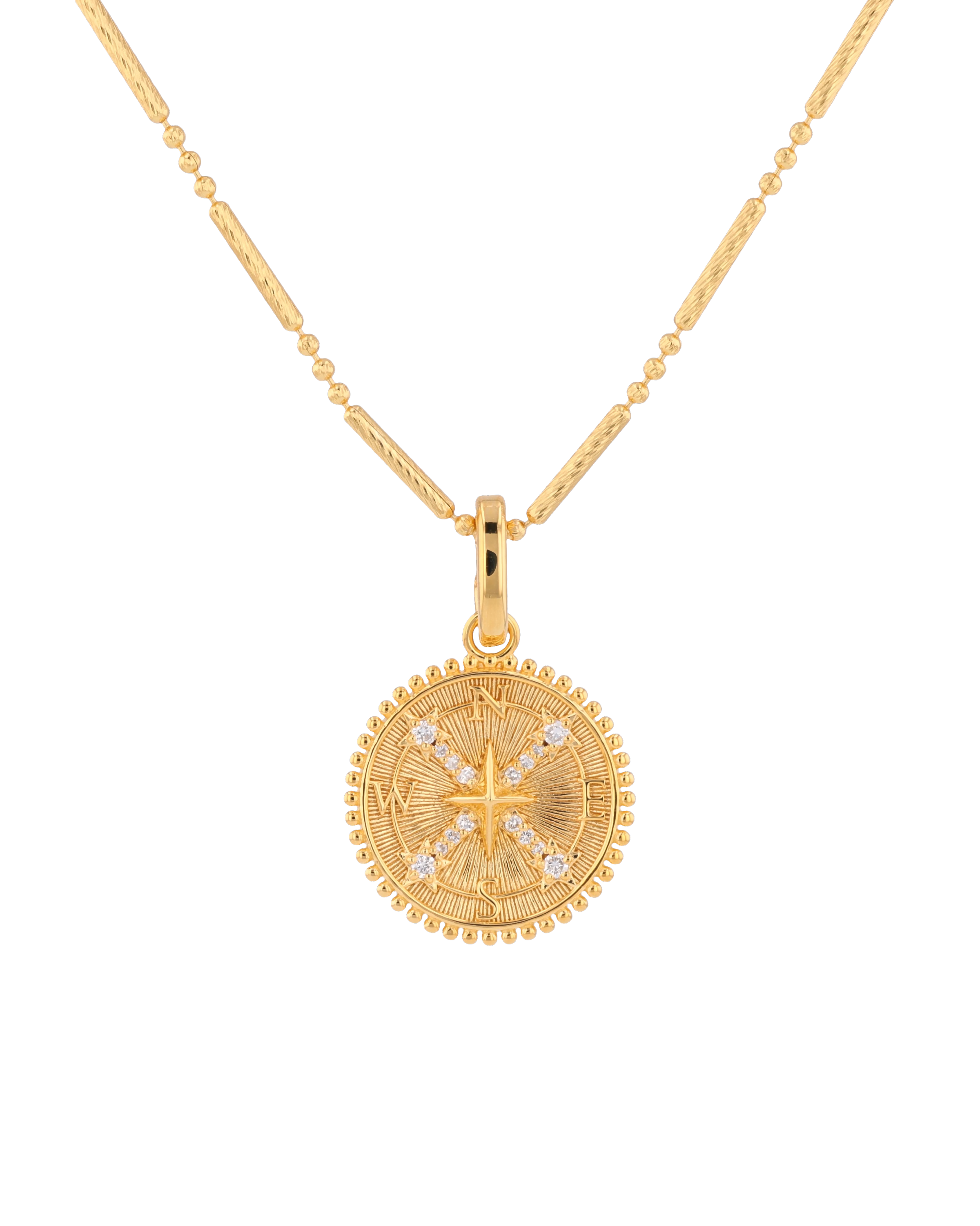 Guiding Stars Diamond Pendant by Lavana in 18k gold plated sterling silver with celestial star map