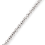 Heart Tag T-Bar Silver Chain Bracelet by Lavana, rounded links with toggle clasp and heart charm - 3