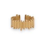 Horizon Gold Open Ring by Lavana, sculptural vertical column open ring