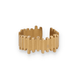 Horizon Gold Open Ring by Lavana, sculptural vertical column open ring
