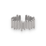 Horizon Silver Open Ring by Lavana, sculptural vertical column open ring