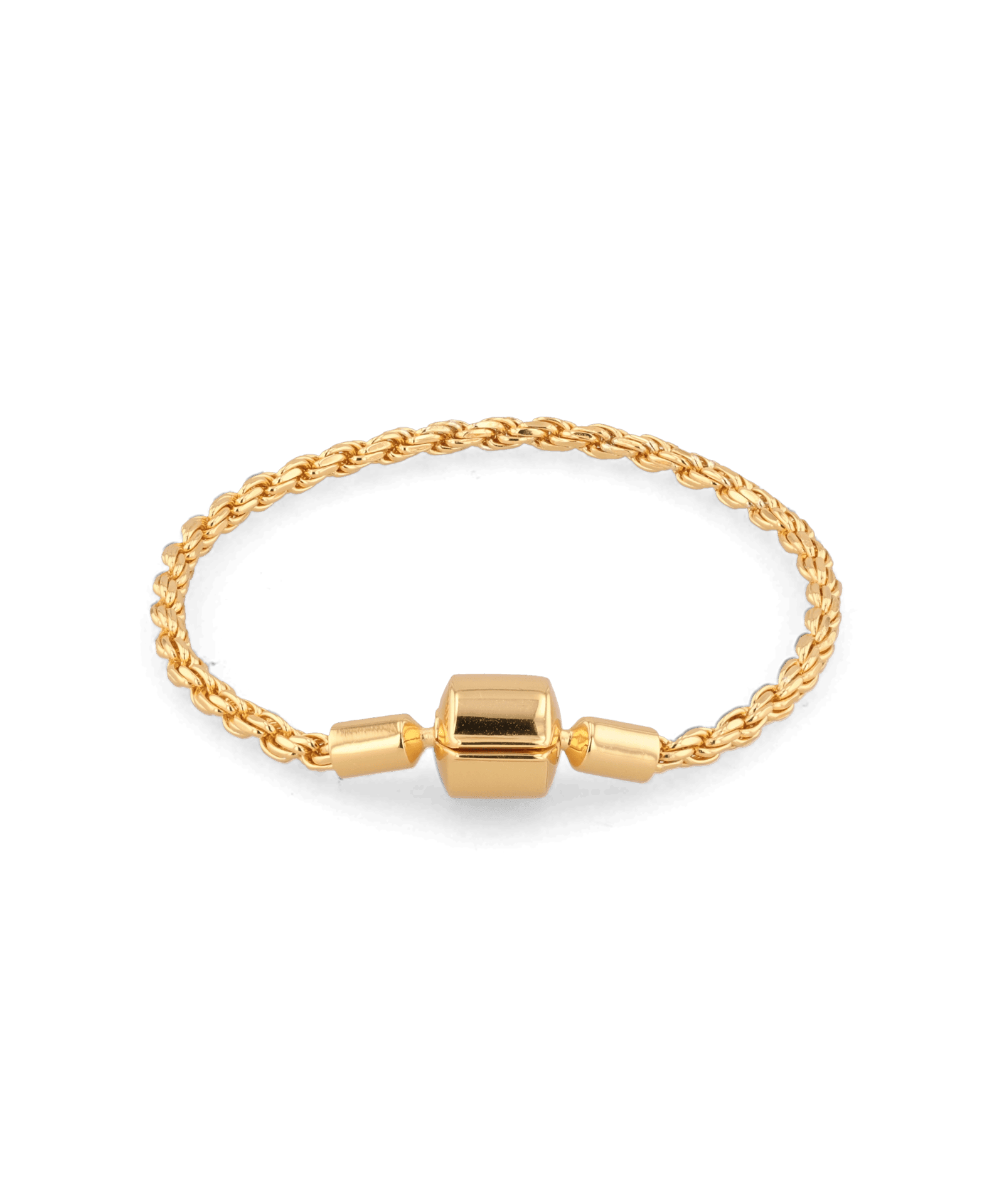 La Mode Gold  Rope Chain Bracelet by Lavana, polished twisted rope links