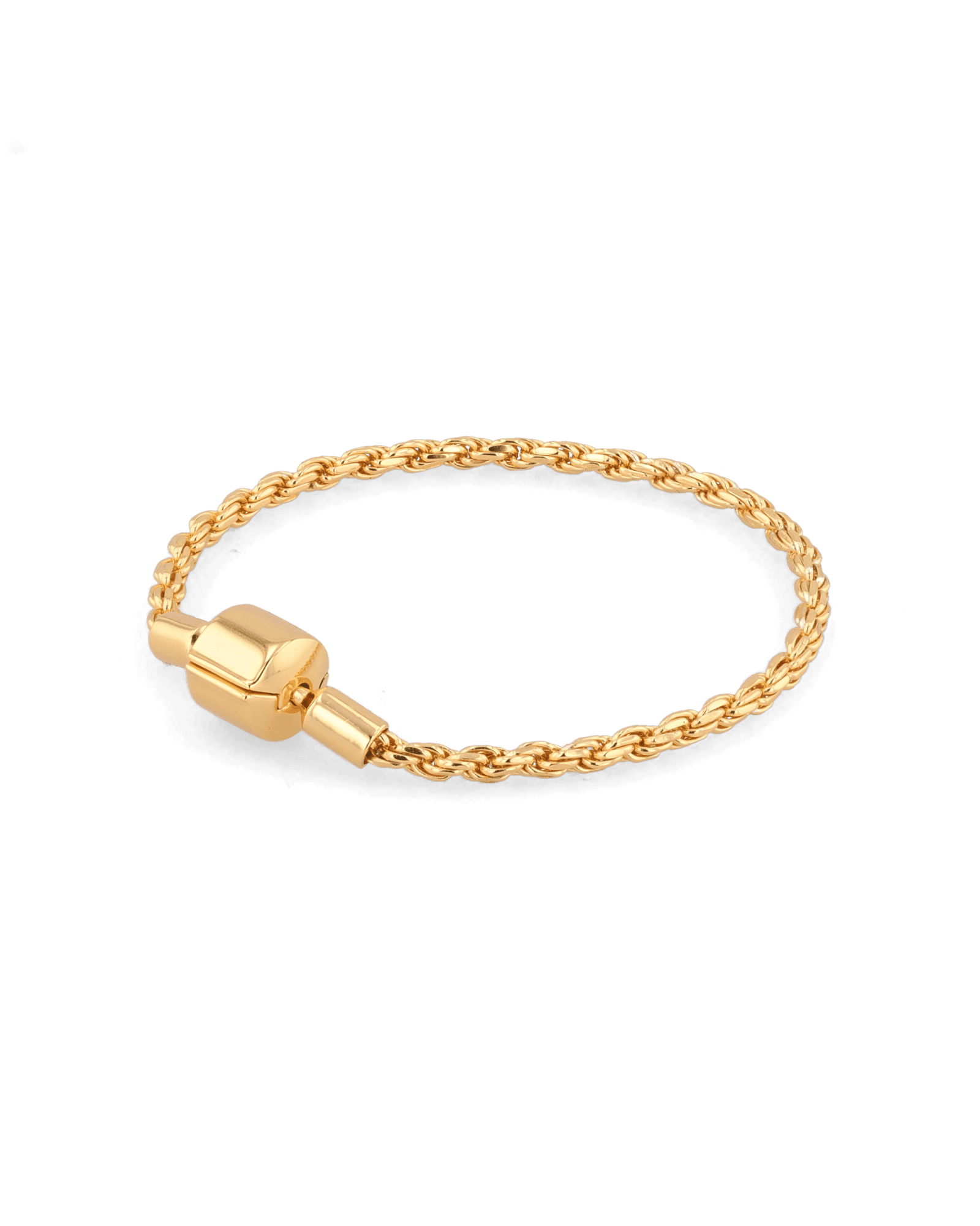 La Mode Gold  Rope Chain Bracelet by Lavana, polished twisted rope links