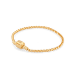 La Mode Gold Wheat Chain Bracelet by Lavana, fine interlocking wheat links