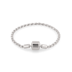 La Mode Silver Rope Chain Bracelet by Lavana, polished twisted rope links