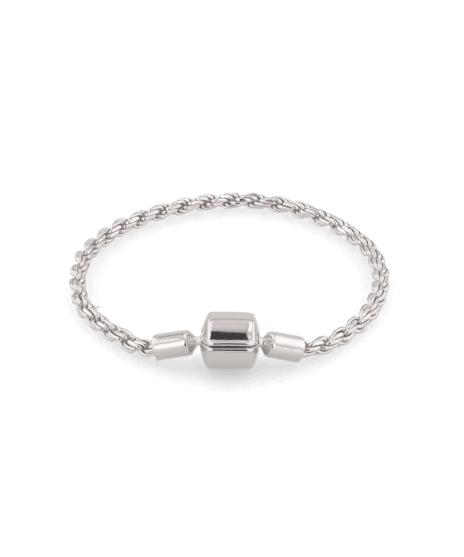 La Mode Silver Rope Chain Bracelet by Lavana, polished twisted rope links