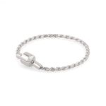 La Mode Silver Rope Chain Bracelet by Lavana, polished twisted rope links