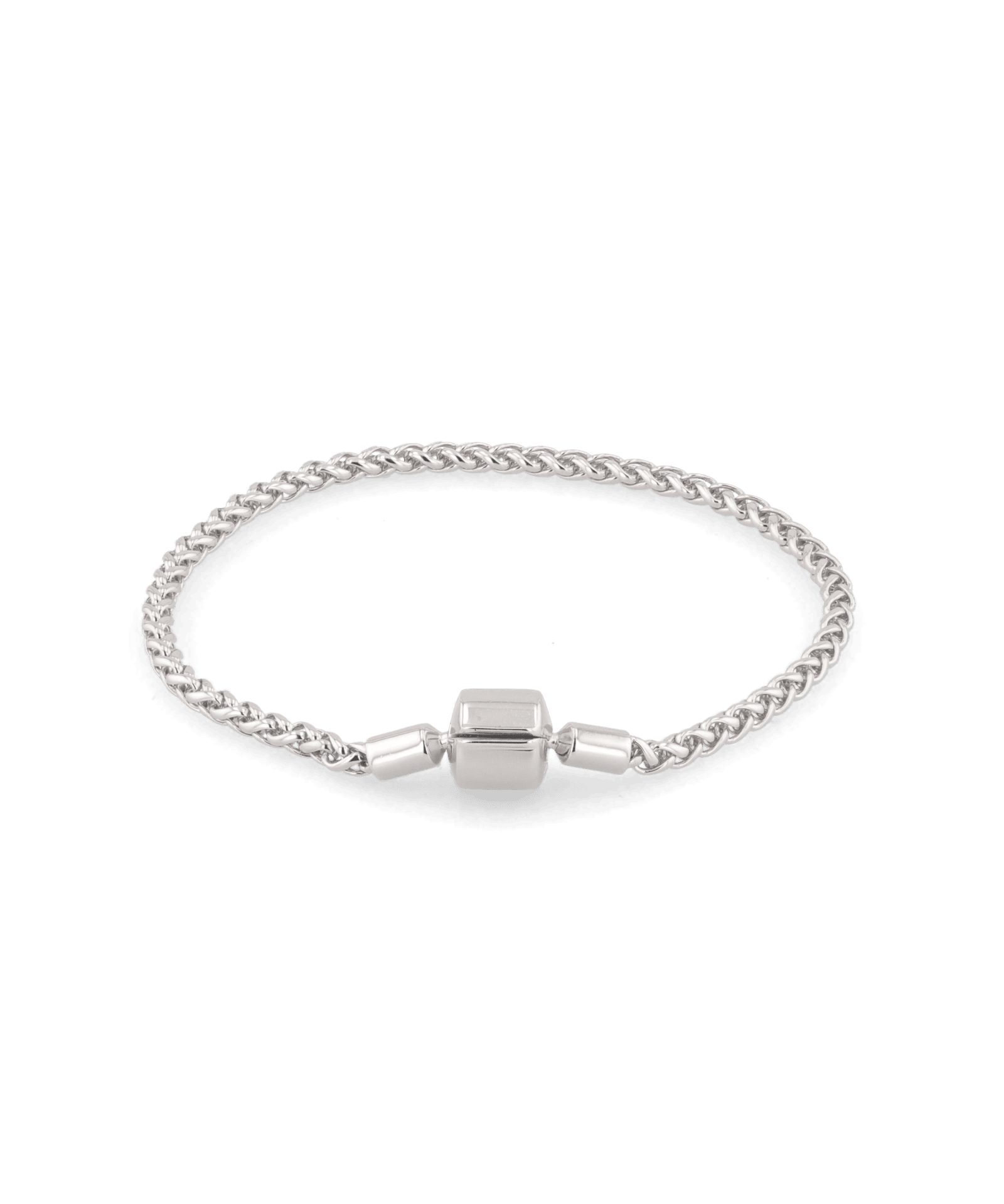 La Mode Silver Wheat Chain Bracelet by Lavana, fine interlocking wheat links