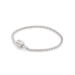 La Mode Silver Wheat Chain Bracelet by Lavana, fine interlocking wheat links