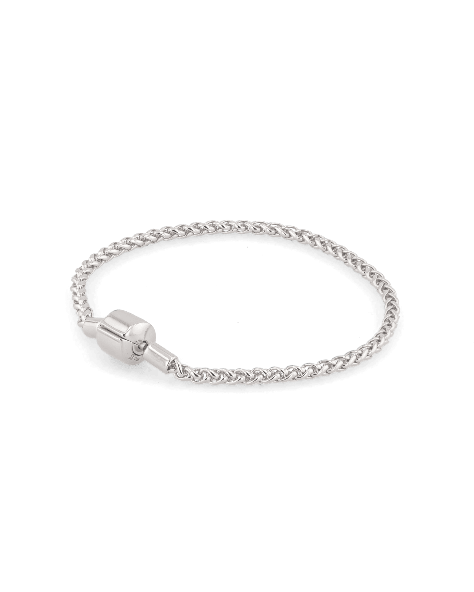 La Mode Silver Wheat Chain Bracelet by Lavana, fine interlocking wheat links